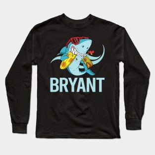 Funny Shark - Bryant Name Long Sleeve T-Shirt